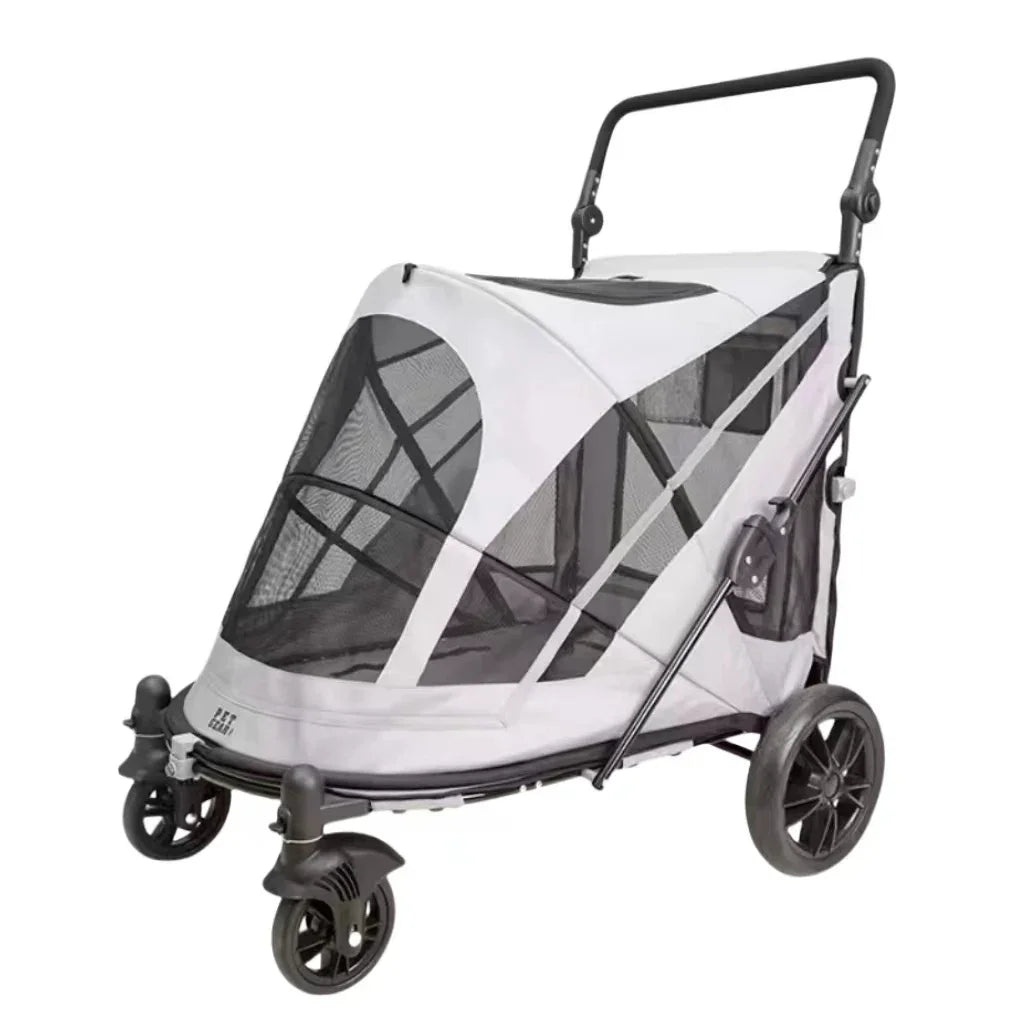 Outdoor Wagon Foldable Large Capacity Oxford Fabric for Medium Dog 4 Wheels Removable Carrier 3 in 1 Pet Stroller
