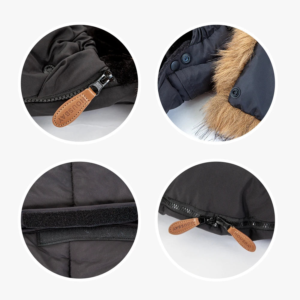 Envelope In Stroller Winter Thicker Socks Removable Fur Collar Windproof Warm Universal Pram