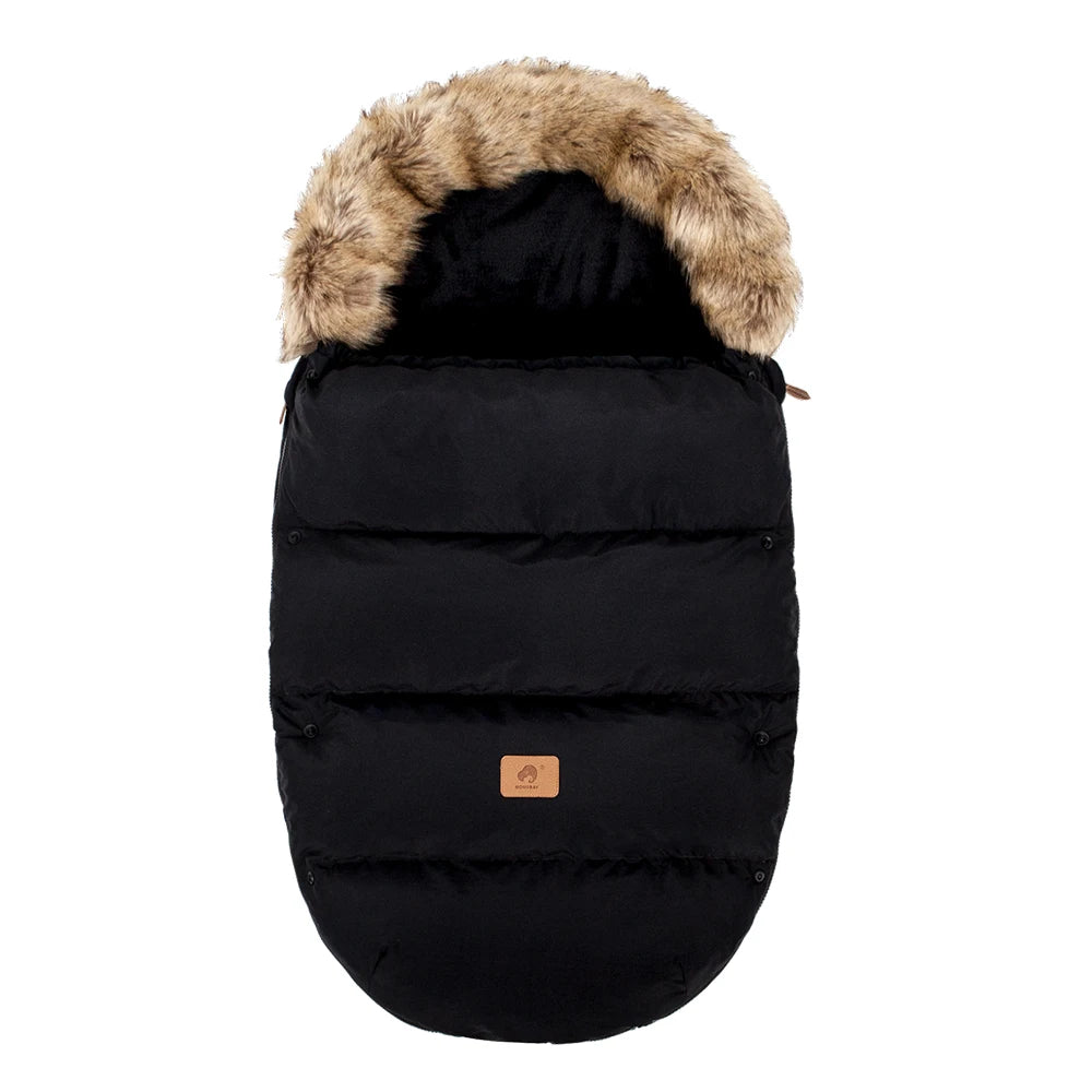Envelope In Stroller Winter Thicker Socks Removable Fur Collar Windproof Warm Universal Pram