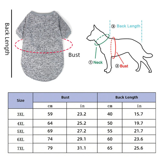 Dog Sweatshirts For Medium and Large Pet Golden Satsuma Huskies Border Collies Autumn and Winter Clothes