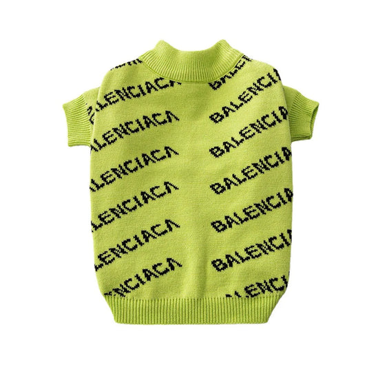 Autumn and winter tide brand pet sweater Fadou Schnauzer fashion dog clothes thickened high elastic dog clothes