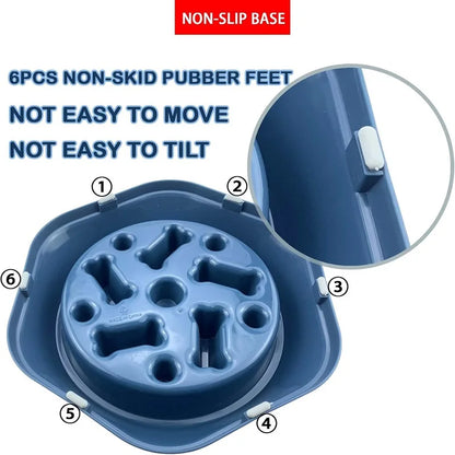 Slow Feeder Dog Bowl Non Slip Cat Dog Slower Food Feeding Dishes Large Small Medium Pet Slow Eat Dishes