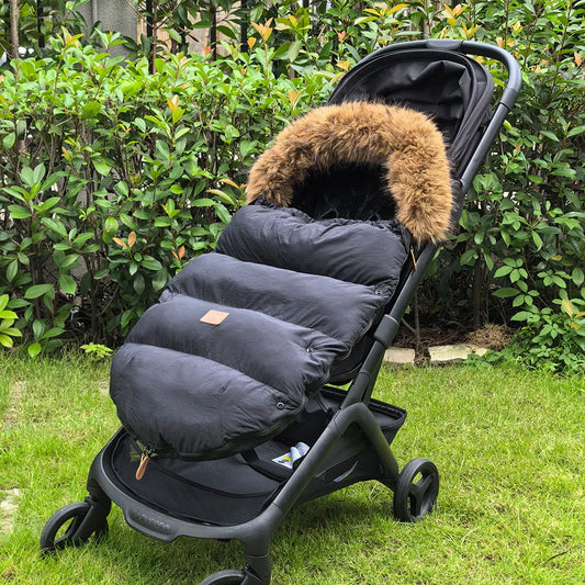Envelope In Stroller Winter Thicker Socks Removable Fur Collar Windproof Warm Universal Pram