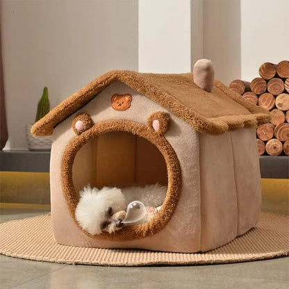 Foldable Sleeping Pet House Removable Washable Cat Cube Hide House Puppy Cave Sofa Pet Bed