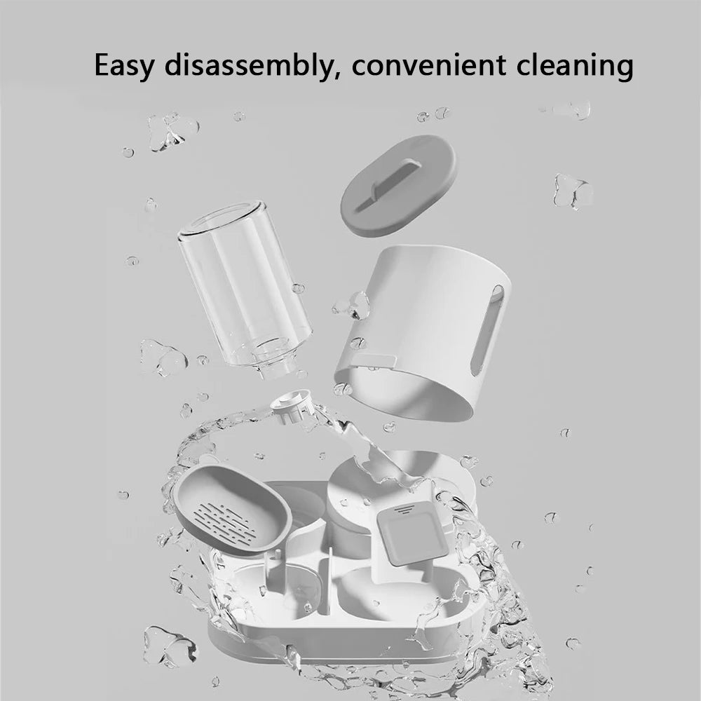 Tntegrated Automatic Cat Feeder Set Water Dispenser Gravity Food Storage Container for Cats and Dogs