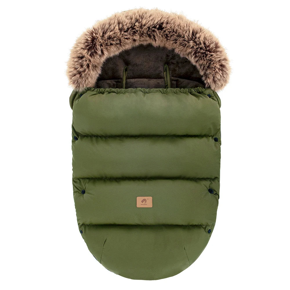 Envelope In Stroller Winter Thicker Socks Removable Fur Collar Windproof Warm Universal Pram