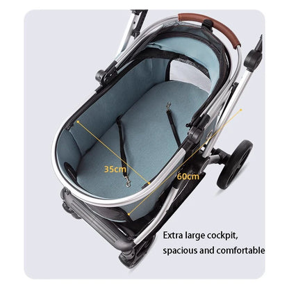 2025 New Strollers Dog Cat Lightweight Foldable Carrier Pet Portable Carrier Detachable Pet Travel Trolley