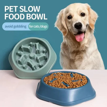 Slow Feeder Dog Bowl Non Slip Cat Dog Slower Food Feeding Dishes Large Small Medium Pet Slow Eat Dishes