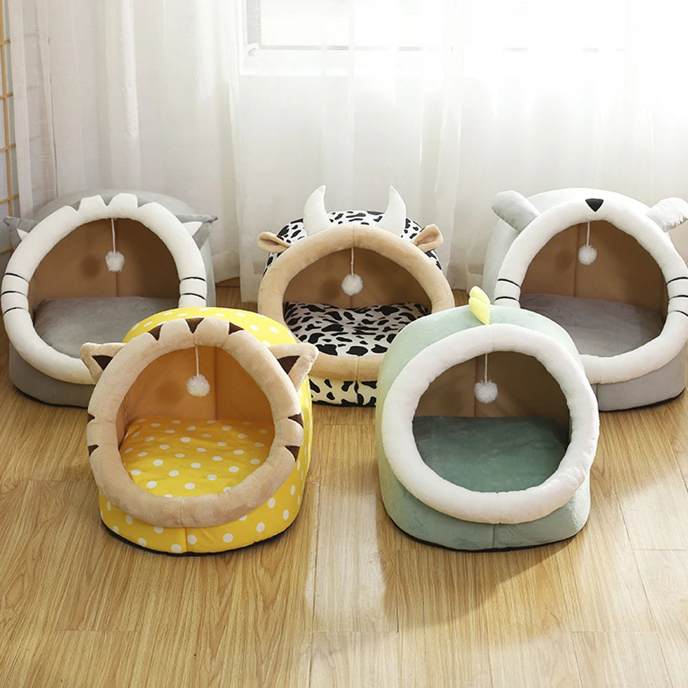 Sweet Cat Bed for Pets, Warm Basket, Cozy Kitten Lounger, Cushion, House Tent,Very Soft, Small Dog Mat