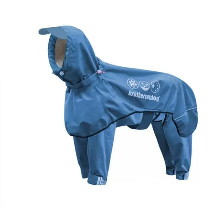 High-Quality Dog Clothes Pet Raincoat Snowsuit Waterproof Windproof Dog Coat Fully Wrapped Reflective