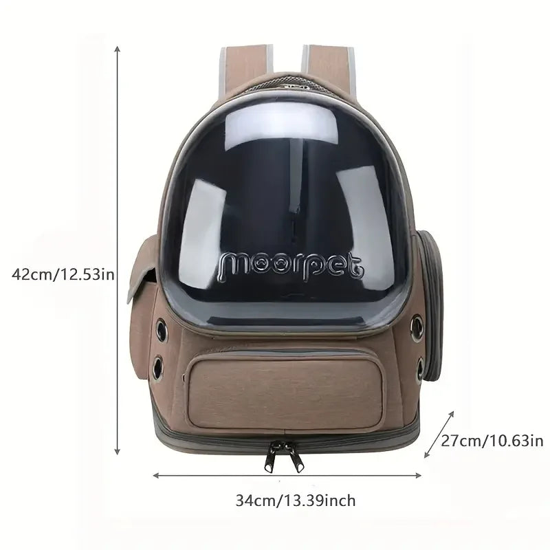 1pc Transparent Pet Carrier Bag Outdoor Travel Backpack for Cats Small Dogs Breathable Ventilated Cat Carrying Bag
