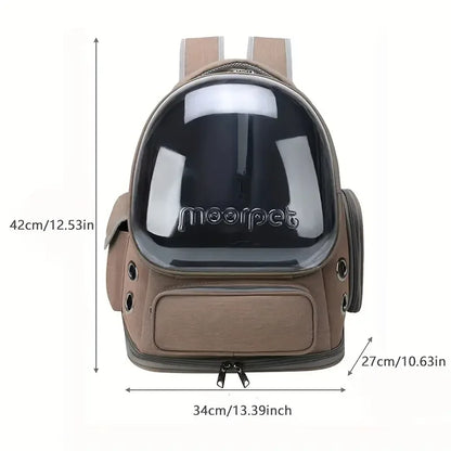 1pc Transparent Pet Carrier Bag Outdoor Travel Backpack for Cats Small Dogs Breathable Ventilated Cat Carrying Bag