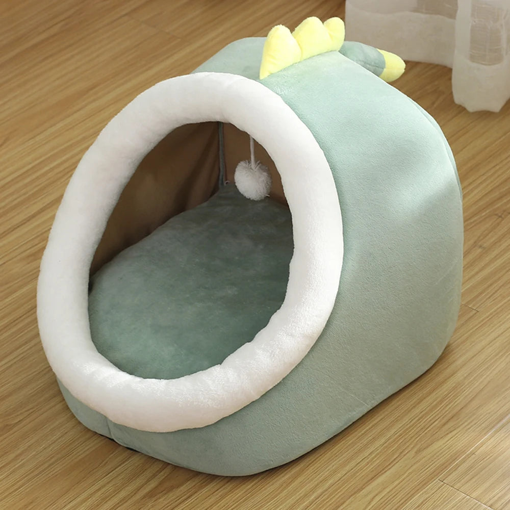 Sweet Cat Bed for Pets, Warm Basket, Cozy Kitten Lounger, Cushion, House Tent,Very Soft, Small Dog Mat