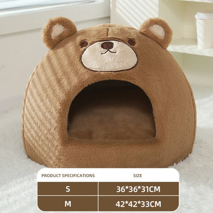 HOOPET Cats House Dogs Bed Indoor Sleeping Bed Soft Cat Cave Winter Warm Kitten Nest Puppy Kennel Pet Products
