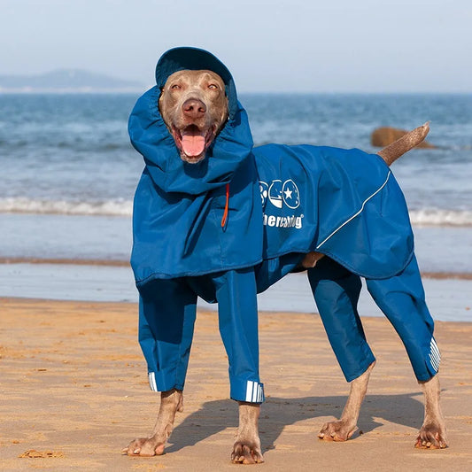 High-Quality Dog Clothes Pet Raincoat Snowsuit Waterproof Windproof Dog Coat Fully Wrapped Reflective