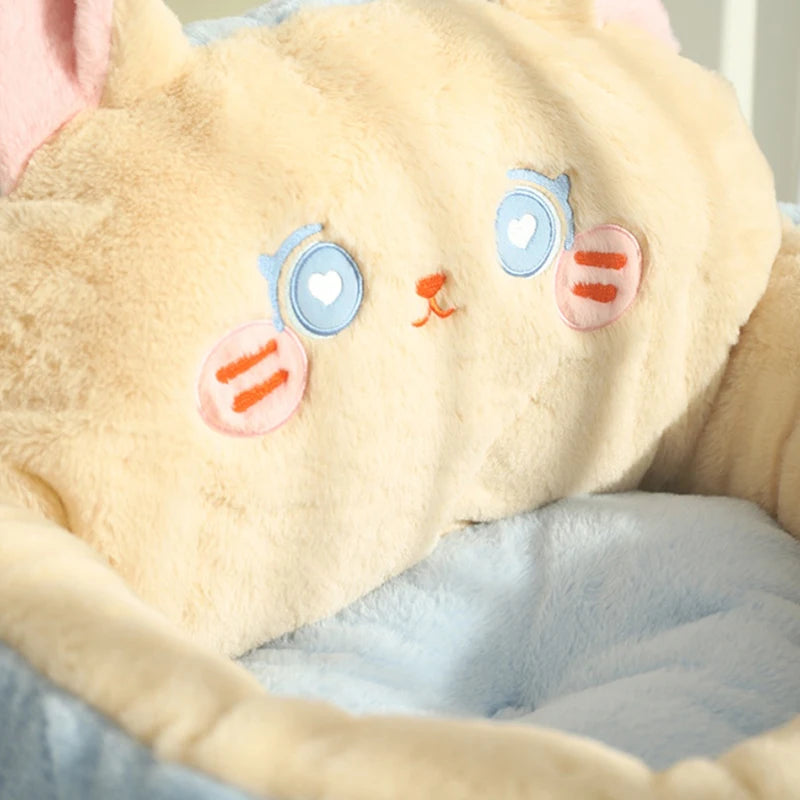 HOOPET Cat Bed Sofa Winter Warm Pet Bed for Small Dogs Cats Thicken Dog Deep Sleeping Bed
