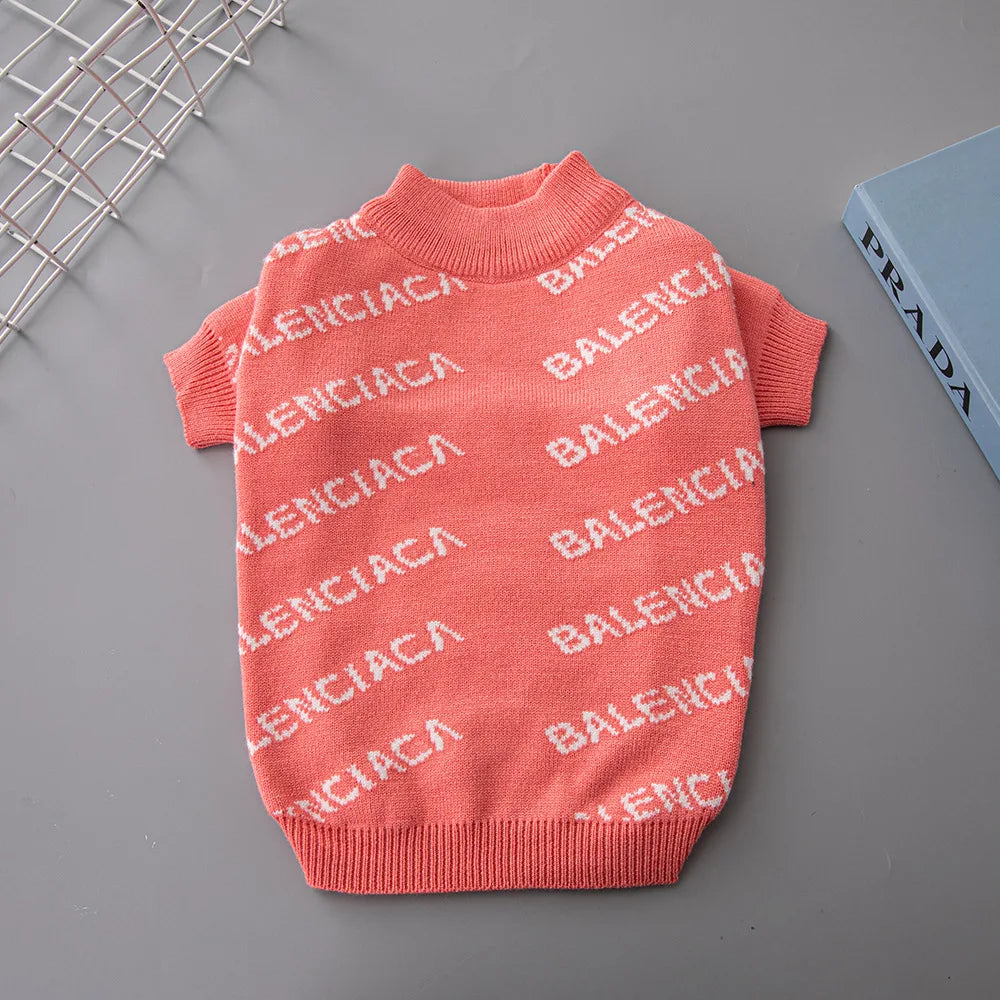 Autumn and winter tide brand pet sweater Fadou Schnauzer fashion dog clothes thickened high elastic dog clothes