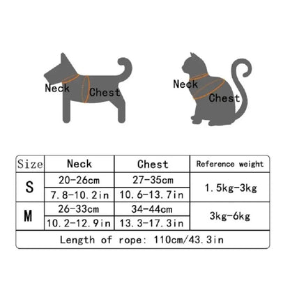 Undershirt Style Pet Leash Adjustable Cat Dog Harness Breathable Leash  Convenient Pet Vest For Small