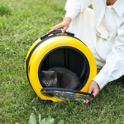 2025 Spot Pet Trolley Luggage Portable Pet Outing Bag Transparent Space Cabin Pet Cart Portable Cat Bag