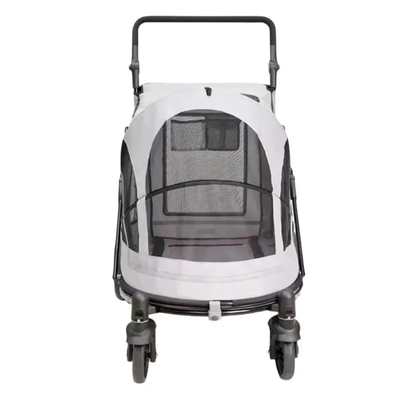 Outdoor Wagon Foldable Large Capacity Oxford Fabric for Medium Dog 4 Wheels Removable Carrier 3 in 1 Pet Stroller