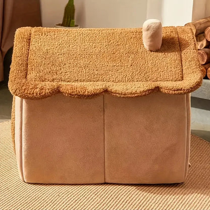Foldable Sleeping Pet House Removable Washable Cat Cube Hide House Puppy Cave Sofa Pet Bed