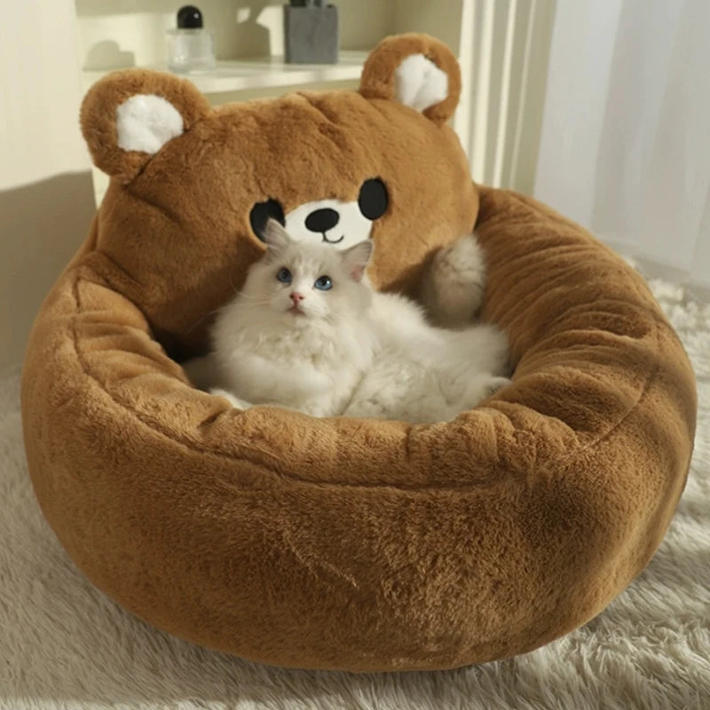 HOOPET Cat Bed Sofa Winter Warm Pet Bed for Small Dogs Cats Thicken Dog Deep Sleeping Bed