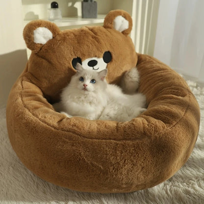 HOOPET Cat Bed Sofa Winter Warm Pet Bed for Small Dogs Cats Thicken Dog Deep Sleeping Bed