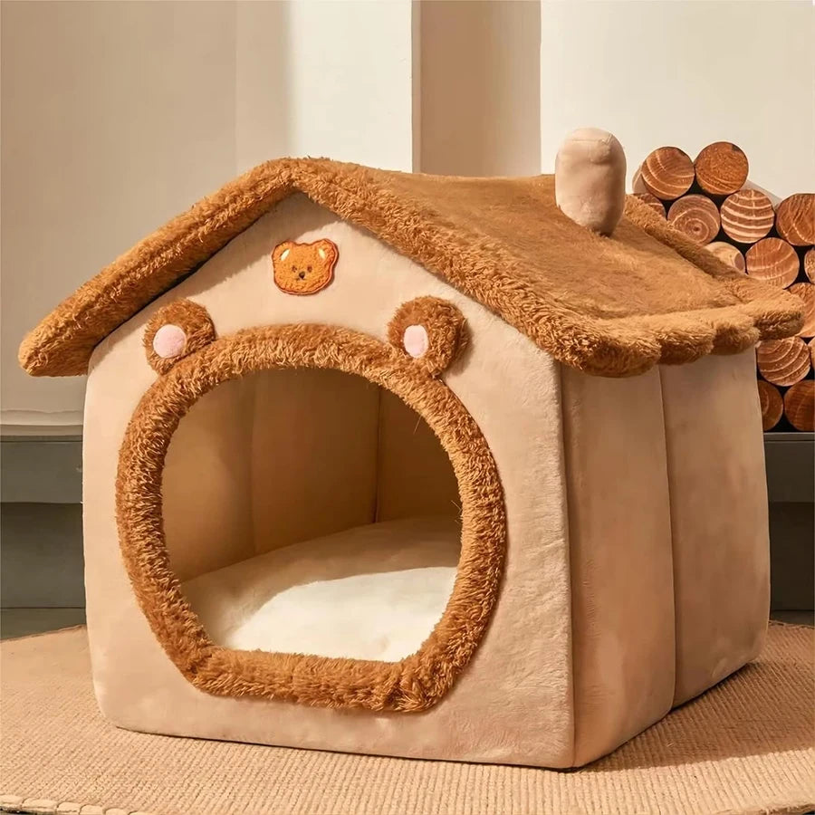 Foldable Sleeping Pet House Removable Washable Cat Cube Hide House Puppy Cave Sofa Pet Bed