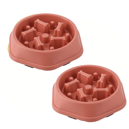 Slow Feeder Dog Bowl Non Slip Cat Dog Slower Food Feeding Dishes Large Small Medium Pet Slow Eat Dishes