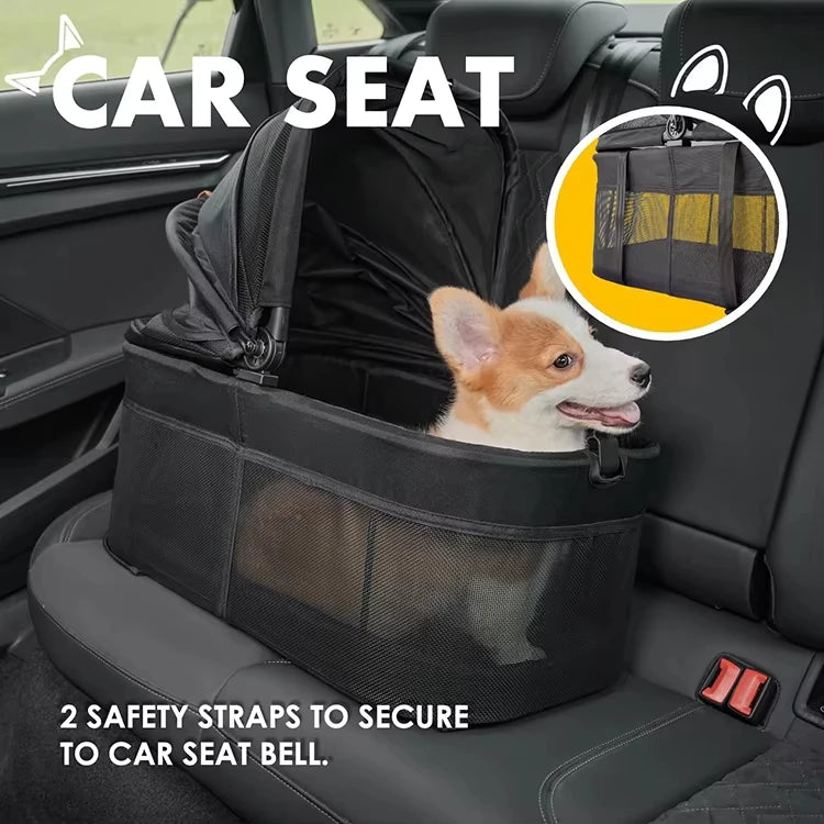 Pram With Table Cheap 4 Wheels Small Medium Large Two Cat Carriers Pet Trolley Dog Stroller for Dogs