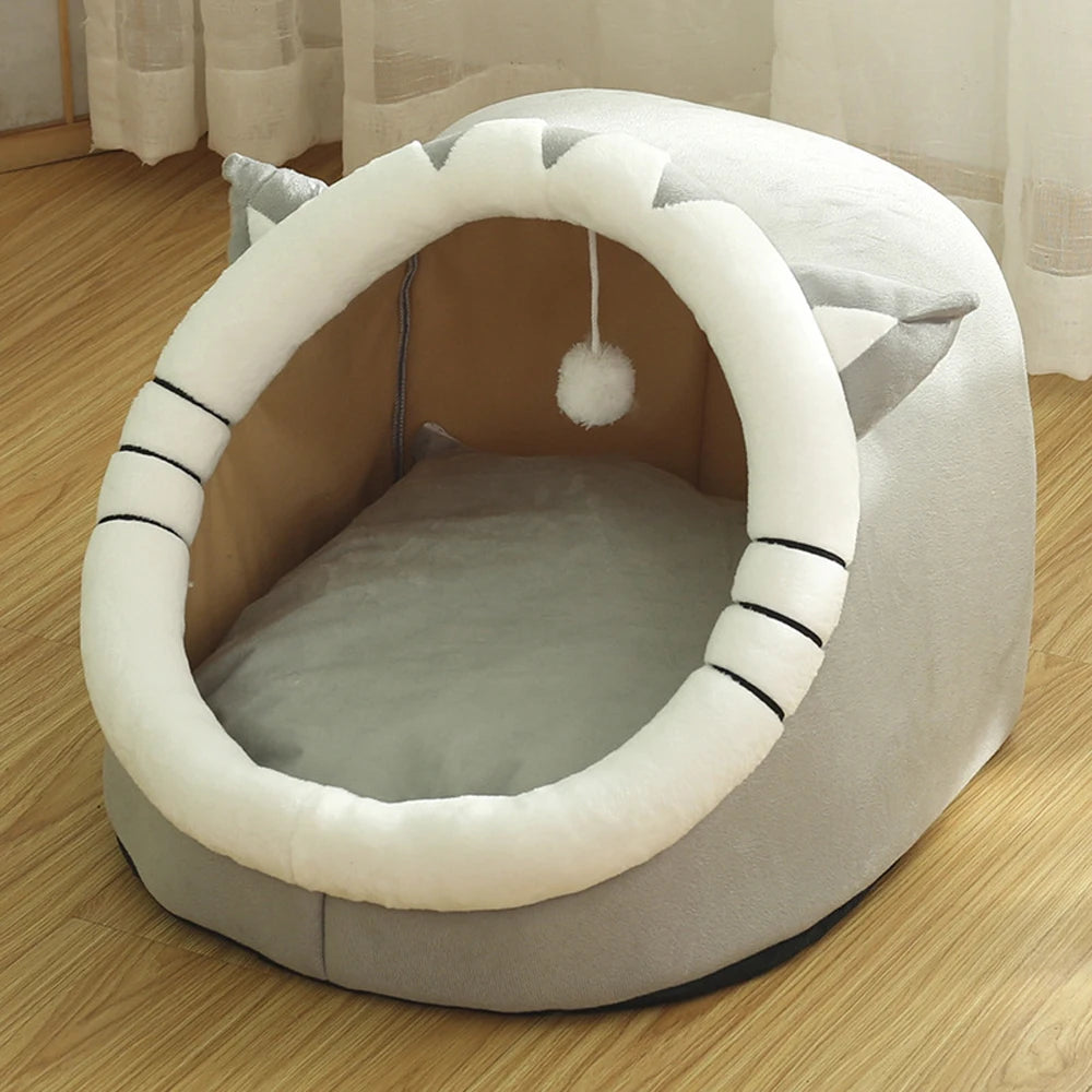 Sweet Cat Bed for Pets, Warm Basket, Cozy Kitten Lounger, Cushion, House Tent,Very Soft, Small Dog Mat