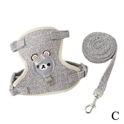 Undershirt Style Pet Leash Adjustable Cat Dog Harness Breathable Leash  Convenient Pet Vest For Small