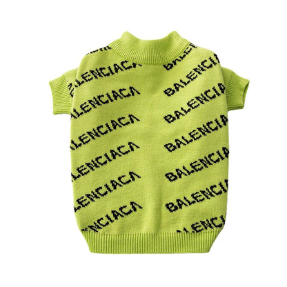 Autumn and winter tide brand pet sweater Fadou Schnauzer fashion dog clothes thickened high elastic dog clothes
