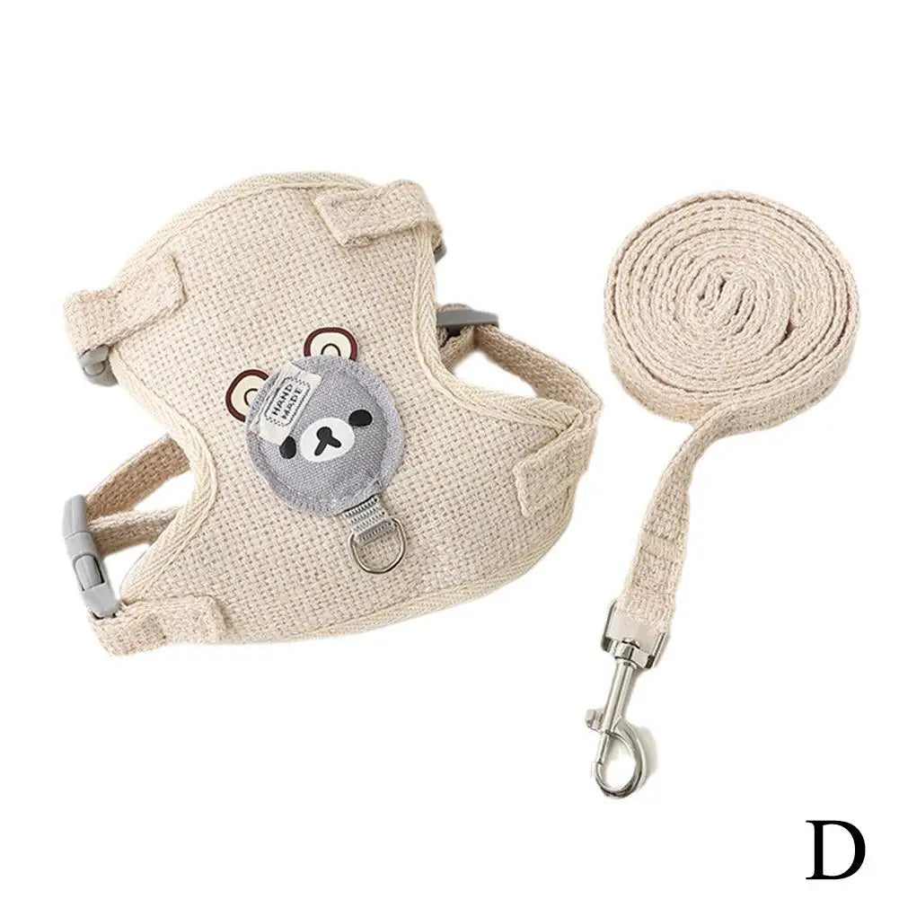Undershirt Style Pet Leash Adjustable Cat Dog Harness Breathable Leash  Convenient Pet Vest For Small